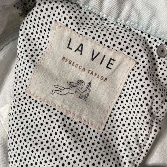 La Vie Rebecca Taylor whitewash button fly crop - Picture 2 of 9